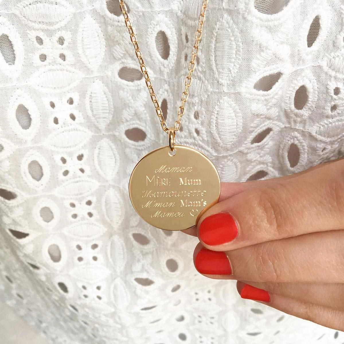 Collier "Maman on t'aime" sur chaîne plaqué Or Collier "Maman On T'aime" Sur Chaîne Plaqué Or -Atelier de Famille Soldes 2432 2 amb 1200 1