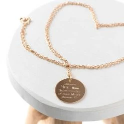 Collier "Maman On T'aime" Sur Chaîne Plaqué Or 2 Collier "Maman On T'aime" Sur Chaîne Plaqué Or -Atelier de Famille Soldes 2432 amb 1200 1