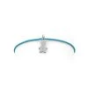 Bracelet 1 Mini Breloque Sur Lien Coton Fin Argent Massif (gravure Manuelle)