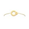 Bracelet Double Cercle Martelé Plaqué Or