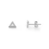 Boucles D'oreilles Mini Triangle Argent Massif