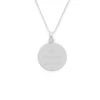 Collier Petite Médaille Plate Sur Chaîne Forçat Argent Massif (gravure Joaillier)