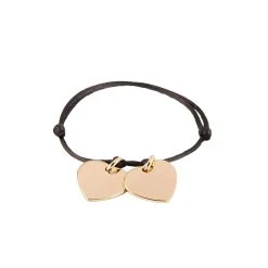 Bracelet à Composer Sur Lien Satin Plaqué Or (gravure Manuelle)