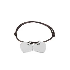 Bracelet à Composer Sur Lien Satin Argent Massif (gravure Joaillier)