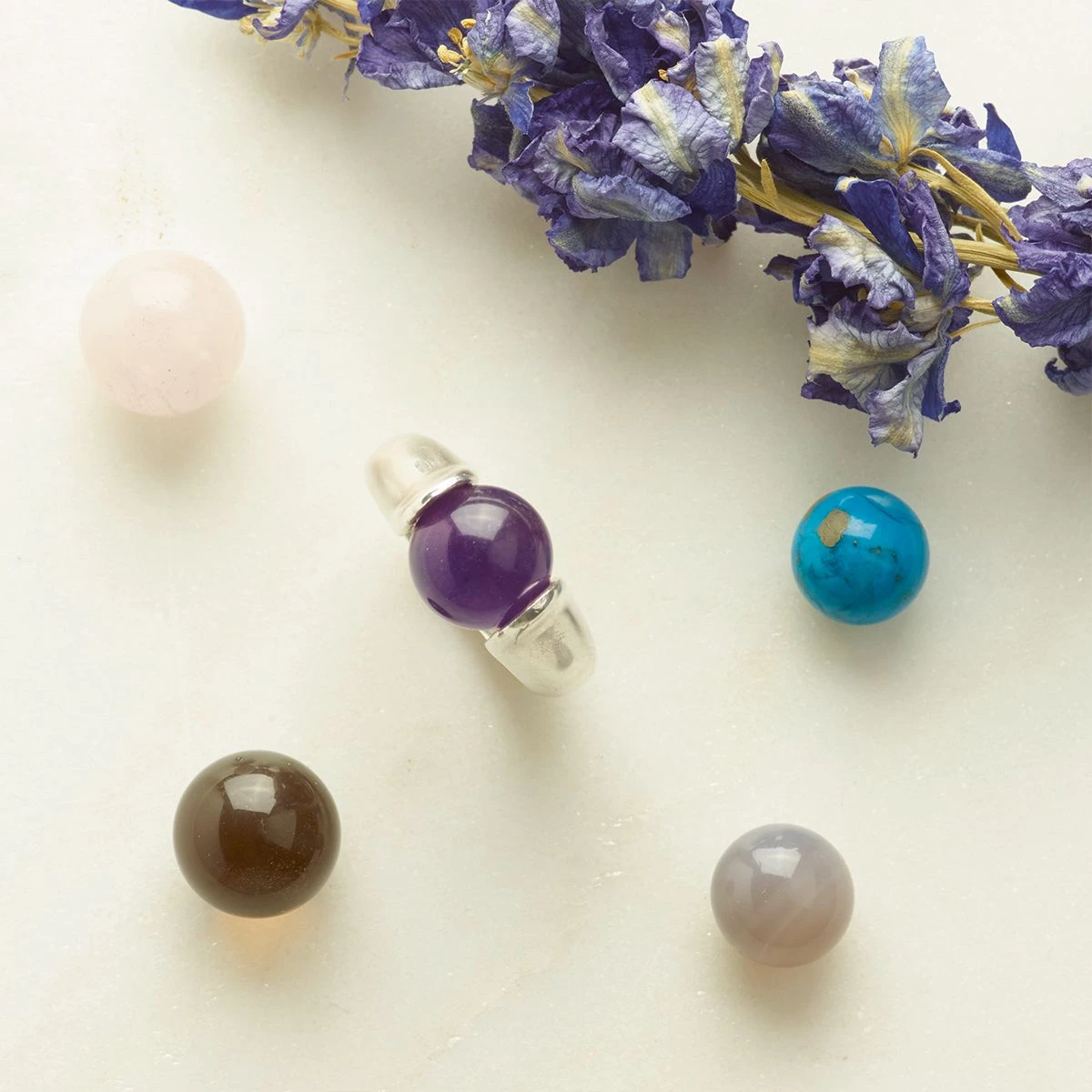 Bague aux pierres interchangeables®, 2 grosses pierres Bague Aux Pierres Interchangeables®, 2 Grosses Pierres -Atelier de Famille Soldes 627 1200 2