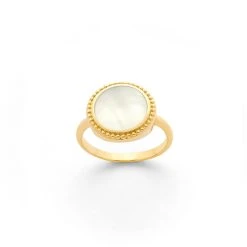 Bague Nacre Ronde Perlée -Atelier de Famille Soldes BAG nacre ronde 3134 1200 b97b