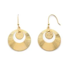 Boucles D'oreilles Eclipse Et Mini Rond Martelé -Atelier de Famille Soldes BO eclipse d13a