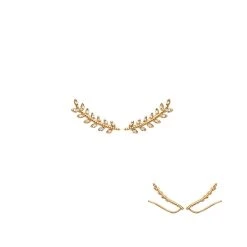 Boucles D'Oreilles Epis Strassé Plaqué Or -Atelier de Famille Soldes BO epis 1200 87b9