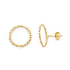 Boucles D'oreilles Anneau Torsadé
