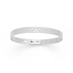 Jonc Large Martelé Argent Massif