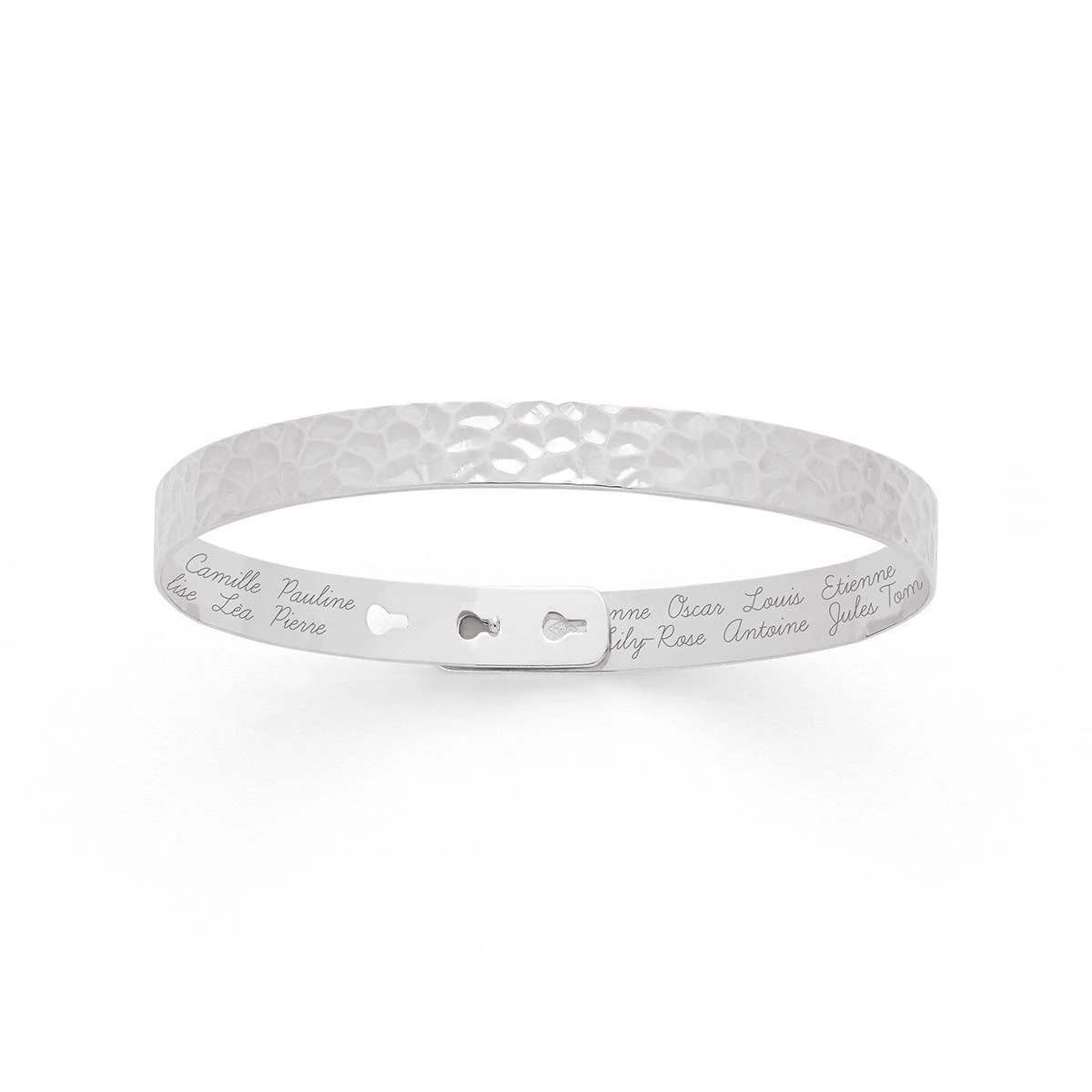 Jonc Large Martelé Argent massif Jonc Large Martelé Argent Massif -Atelier de Famille Soldes BR jc larg martel grav multi AG 2580 1200 82b4