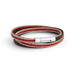 Bracelet Le Nautic En Cuir Véritable Pour Homme 5 Bracelet Le Nautic En Cuir Véritable Pour Homme -Atelier de Famille Soldes BR le nautic 1200 9481