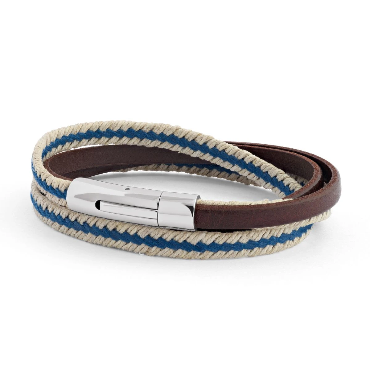 Bracelet le Nautic en cuir véritable pour homme Bracelet Le Nautic En Cuir Véritable Pour Homme -Atelier de Famille Soldes BR nautic bleu 2203 1200 4de0