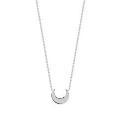 Collier Lune Argent Massif