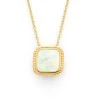 Collier Nacre Perlée Sur Chaîne