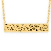 Collier Gourmette Martelée Plaqué Or