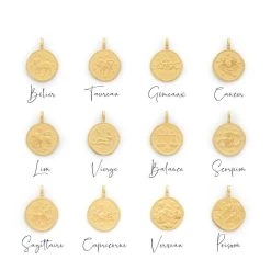 Collier Médaille Personnalisé Signe Du Zodiaque -Atelier de Famille Soldes astro12 1200 1