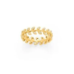 Bague épis Strassé Plaqué Or