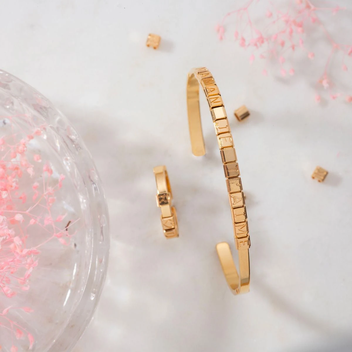 Bague Télégramme plaqué or Bague Télégramme Plaqué Or -Atelier de Famille Soldes bag jonc telegramme setdesign