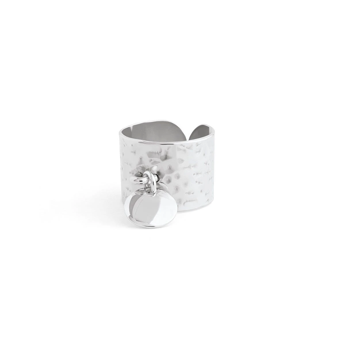 Bague large martelée et mini breloque Argent massif Bague Large Martelée Et Mini Breloque Argent Massif -Atelier de Famille Soldes bag larg martel mini ag 2550 1200