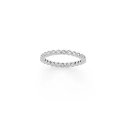 Bague One & One Strassée Argent Massif