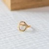 Bague ô Martelée Plaqué Or