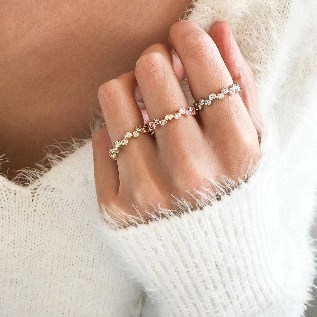 Bague Romantique Plaqué Or rose Bague Romantique Plaqué Or Rose -Atelier de Famille Soldes bagues romantique portees 1200 3