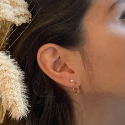 Boucles D'oreilles Créoles Cordage Plaqué Or -Atelier de Famille Soldes bo cordage port e 1200