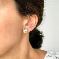 Boucles D'oreilles Nénuphar -Atelier de Famille Soldes bo fleur strass portee 1200 3126 1