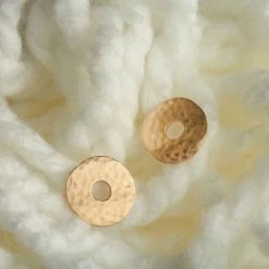 Boucles D'oreilles Disque Martelé