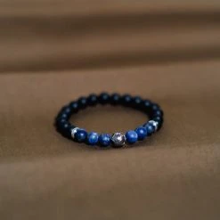 Bracelet Pour Homme Elément -Atelier de Famille Soldes br homme element lapislazuli setdesign 6438