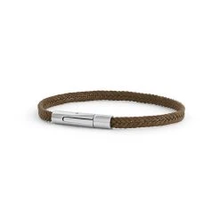 Bracelet Discret Acier Et Coton Pour Homme -Atelier de Famille Soldes br le discret chocolat 2209 1200 1e56