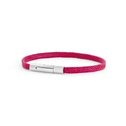 Bracelet Discret Acier Et Coton Pour Homme -Atelier de Famille Soldes br le discret fushia 2209 1200 e48b