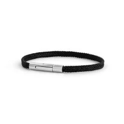 Bracelet Discret Acier Et Coton Pour Homme -Atelier de Famille Soldes br le discret noir 2209 1200 db1e