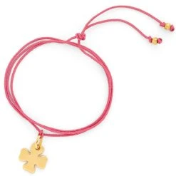 Bracelet Maya Simple Mini Breloque Plaqué Or (gravure Manuelle)