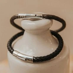 Bracelet Cuir Torsadé Pour Homme -Atelier de Famille Soldes bra cuir torsad homme