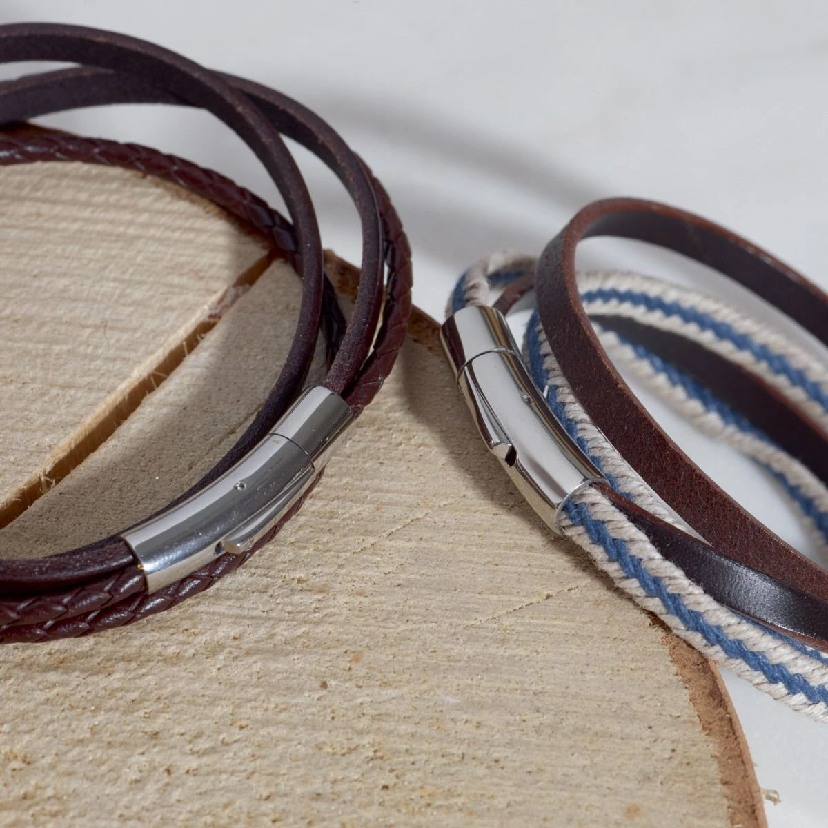 Bracelet le Nautic en cuir véritable pour homme Bracelet Le Nautic En Cuir Véritable Pour Homme -Atelier de Famille Soldes brac homme