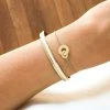 Duo Bracelets Jonc Galon Et Perles Et Duo De Cible