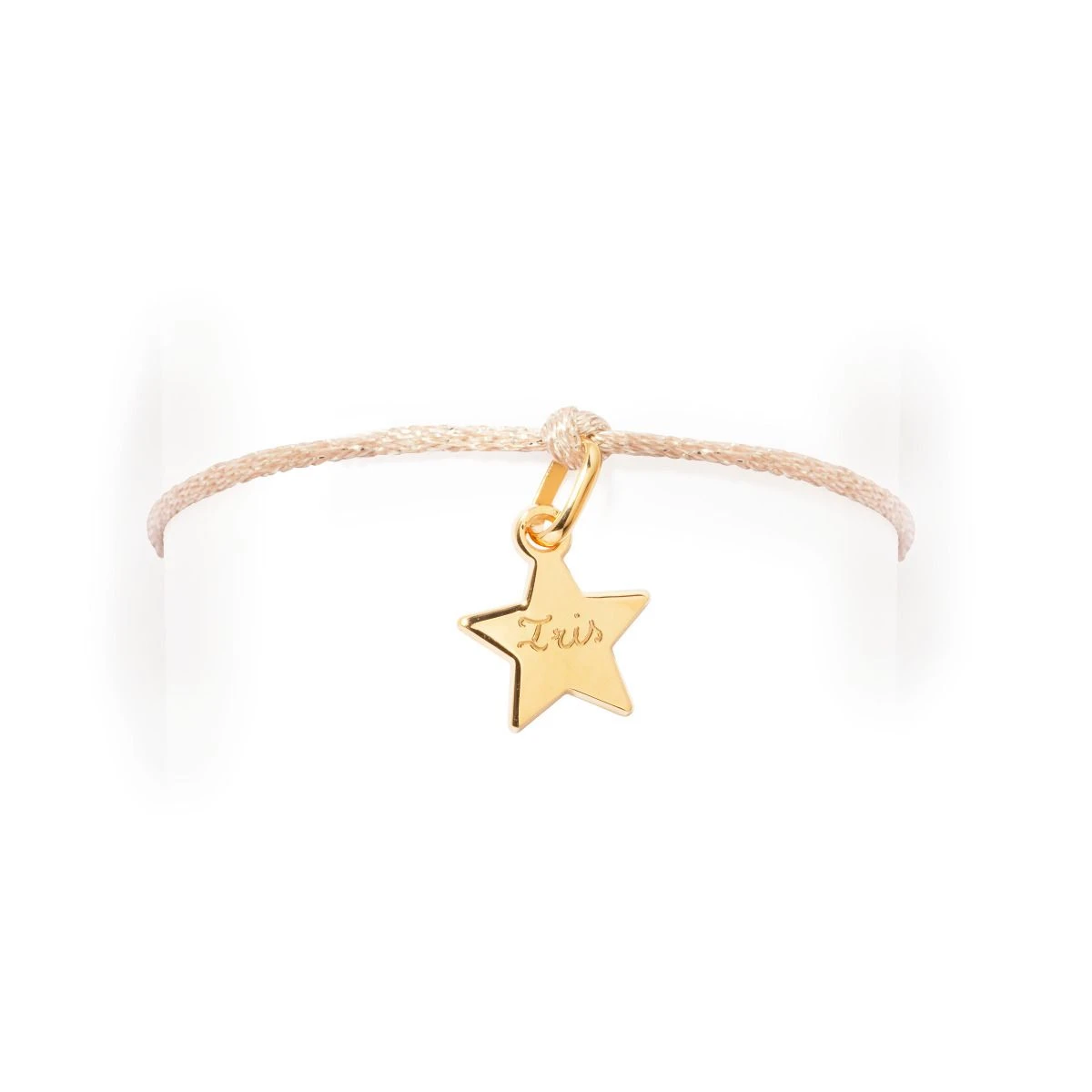 Bracelet 1 mini étoile sur lien pailleté Bracelet 1 Mini étoile Sur Lien Pailleté -Atelier de Famille Soldes bracelet enfant cordon rose etoile packshot