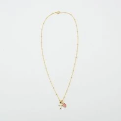 Collier Gris-Gris Sur Chaîne Perlée -Atelier de Famille Soldes col croix amulette chaine perle