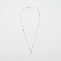 Collier Gris-Gris Sur Chaîne Perlée -Atelier de Famille Soldes col croix chaine perle