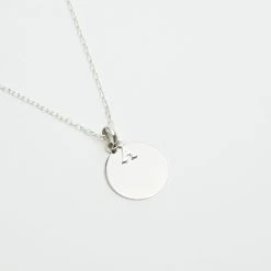 Collier Lettre Et Médaille Argent Massif