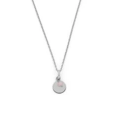 Collier Une Pierre : Une Vertu Argent Massif