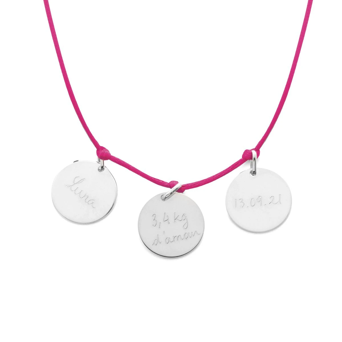 Collier à composer Argent Massif Collier à Composer Argent Massif -Atelier de Famille Soldes col a compo coton ag