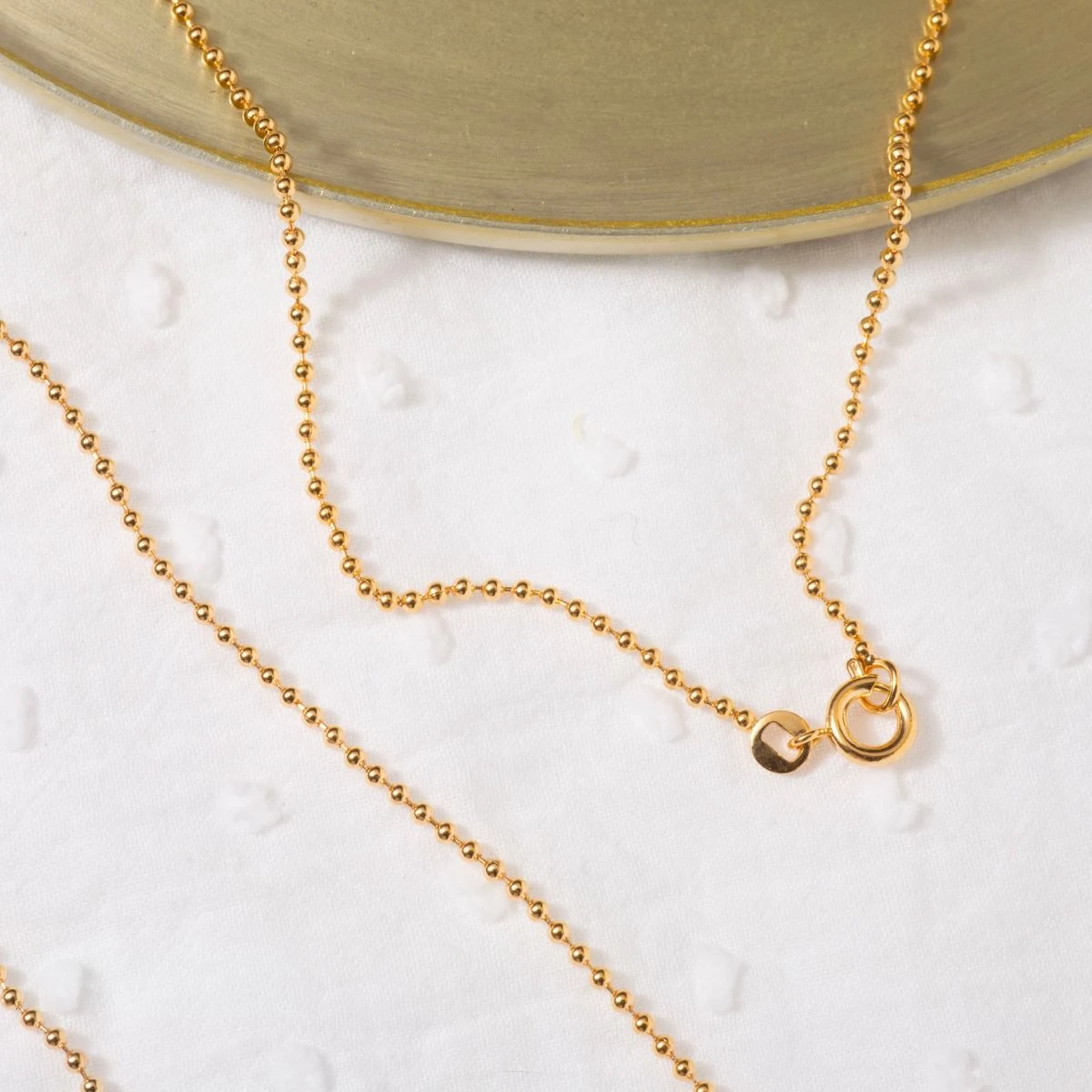 Collier chaîne petites billes Collier Chaîne Petites Billes -Atelier de Famille Soldes col boule