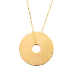 Grande Cible Sur Chaîne Gravure Joaillier à L'infini Plaqué Or -Atelier de Famille Soldes col cible chaine gravure