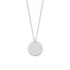 Collier Grande Médaille Sur Chaîne Forçat Argent Massif (gravure Manuelle)