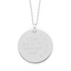 Collier Grande Médaille Sur Chaîne Forçat Argent Massif (gravure Joaillier)