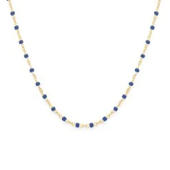 Collier Mahos Plaqué Or Collection LANZAROTE -Atelier de Famille Soldes col mahos bleu 3256 1200 3f30