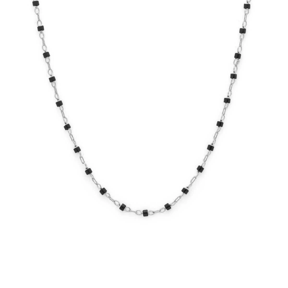 Collier Mahos Argent Massif Collier Mahos Argent Massif -Atelier de Famille Soldes col mahos noir ag
